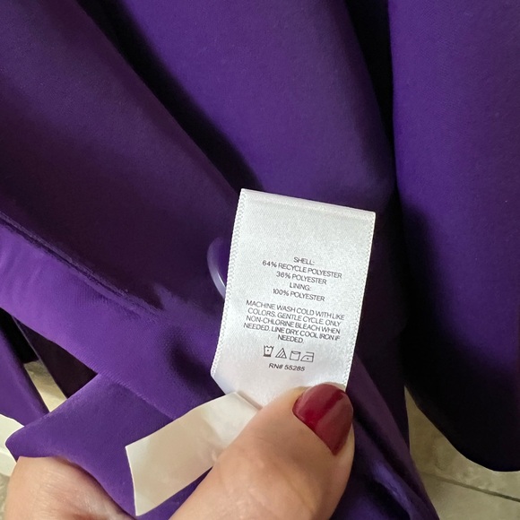 Express Stylist Cinch Waist Boyfriend Blazer - PURPLE - Medium - Picture 9 of 15